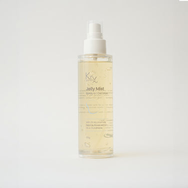 spray on face mask in clear bottle