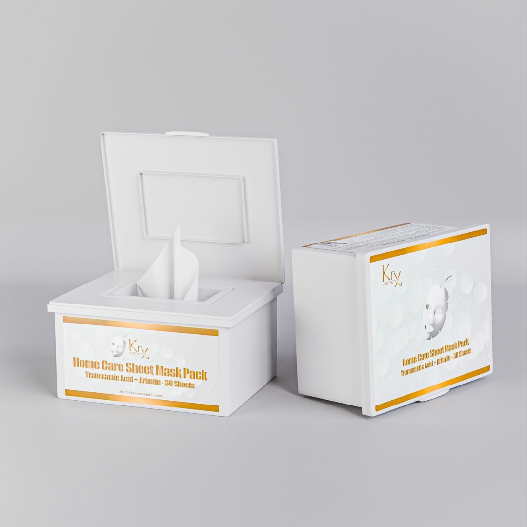KrX Aesthetics Tranexamic Acid + Arbutin Home Care Masks | Kin Aesthetics